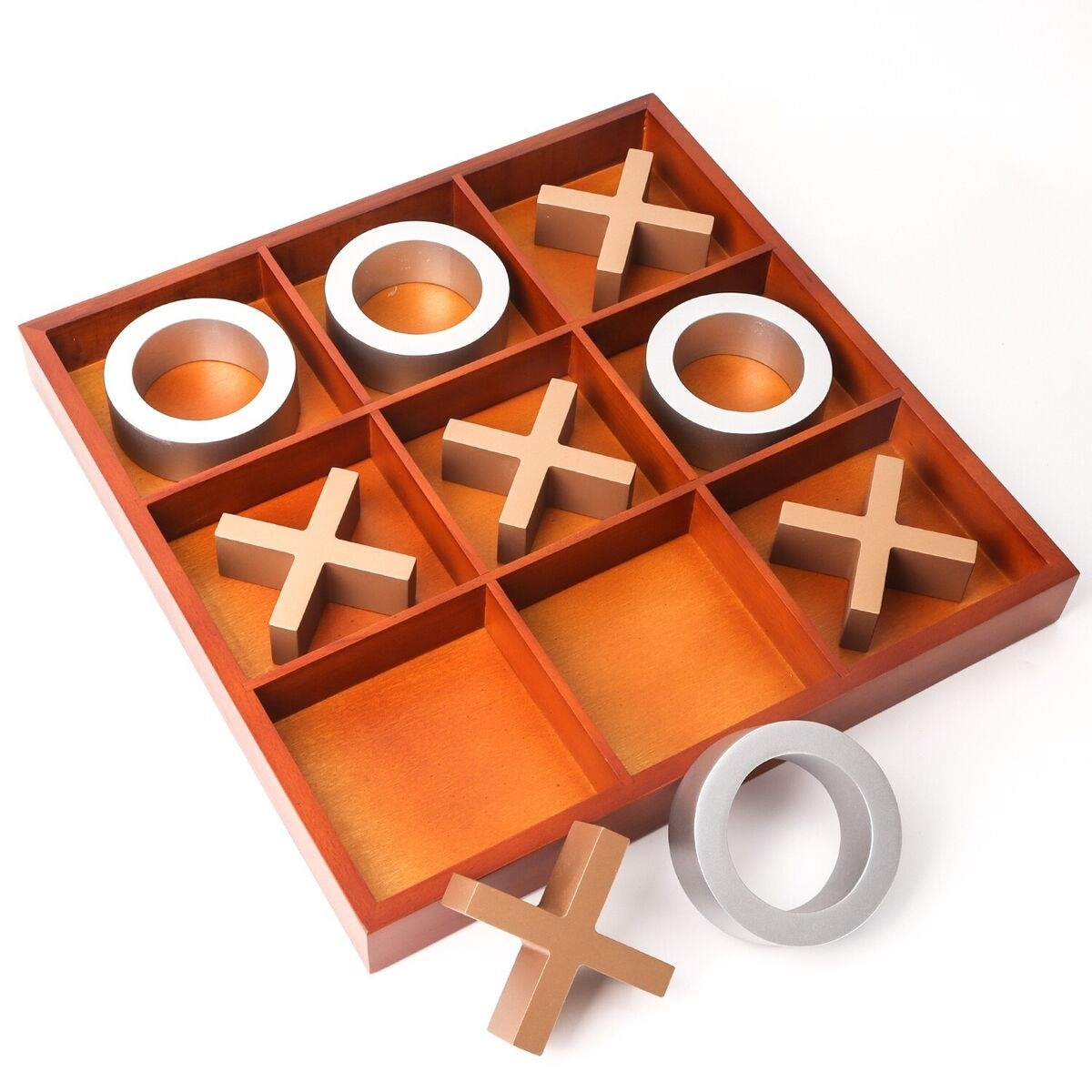 14 Giant Wooden Tic Tac Toe Game Tabletop Family Board Games For Kids Adults EBay