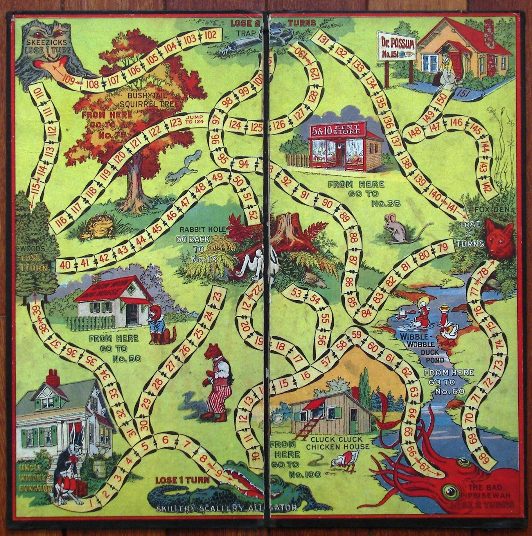 1916 Uncle Wiggily Game Milton Bradley Co USA Tomsk3000