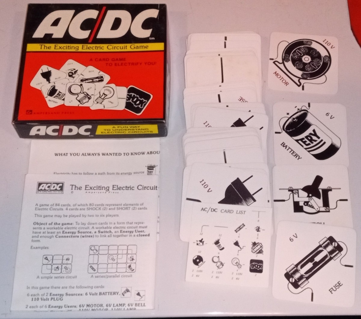 1970s Complete AC DC The Exciting Electric Circuit Card Game Full Deck 84 Cards EBay 1970s Complete AC DC The Exciting Electric Circuit Card Game Full Deck 84 Cards EBay