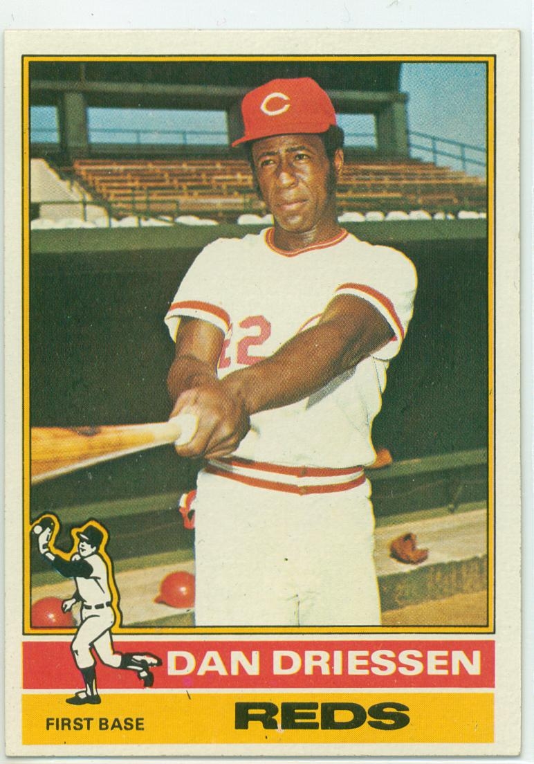 1976 Topps Cincinnati Reds Teams Set Card 514 Dan Driessen 30 Year Old Cardboard