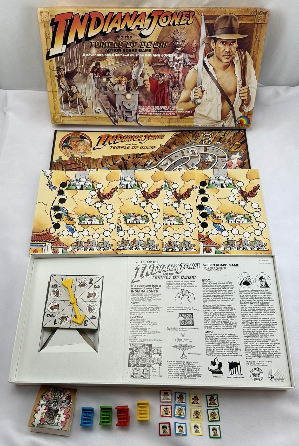 1984 Indiana Jones And The Temple Of Doom Board Game Complete In Great Condition FREE SHIPPING Etsy