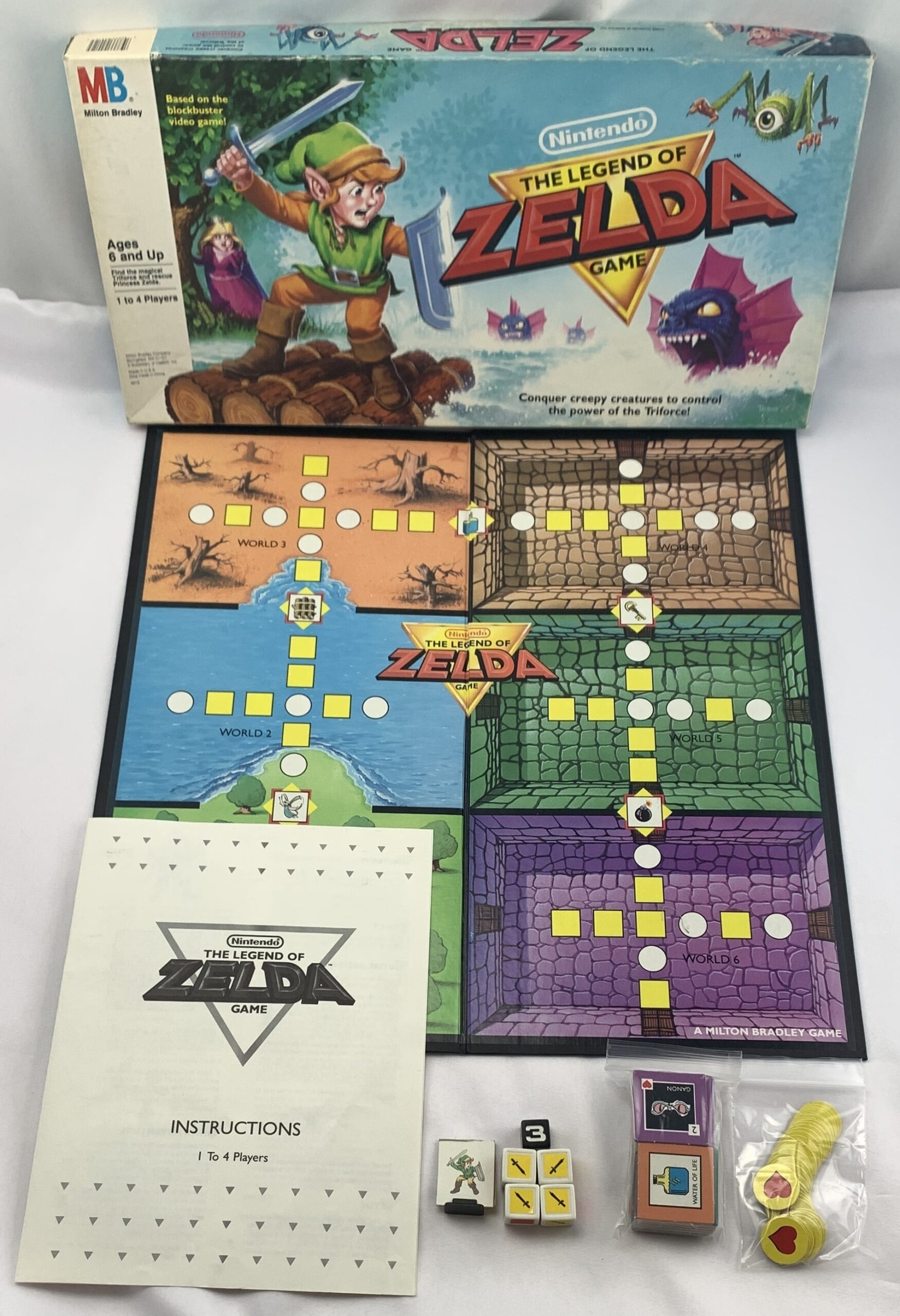 1988 The Legend Of Zelda Board Game By Milton Bradley Complete Walmart