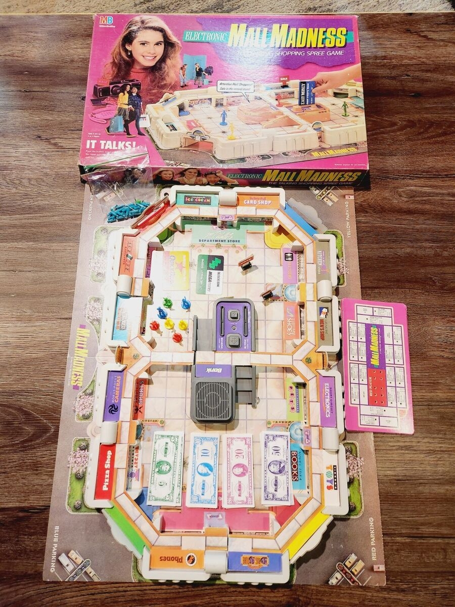 1989 Vintage Electronic Talking Mall Madness Board Game 95 Complete 793631076857 EBay