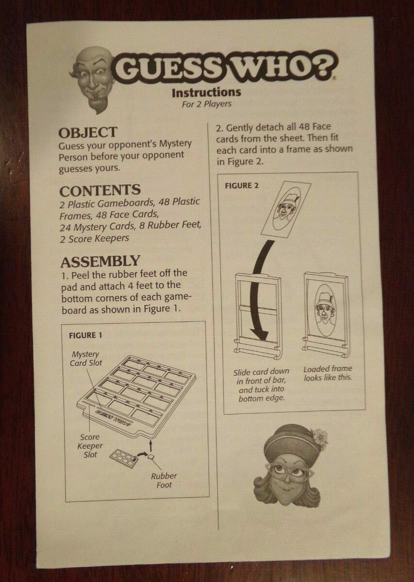 guess who board game rules