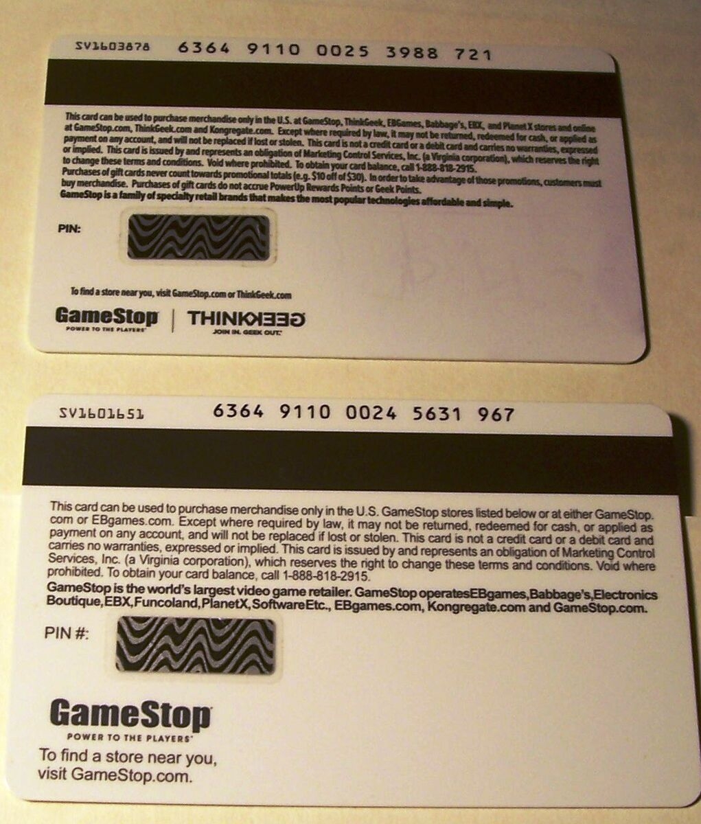 game stop gift card balance