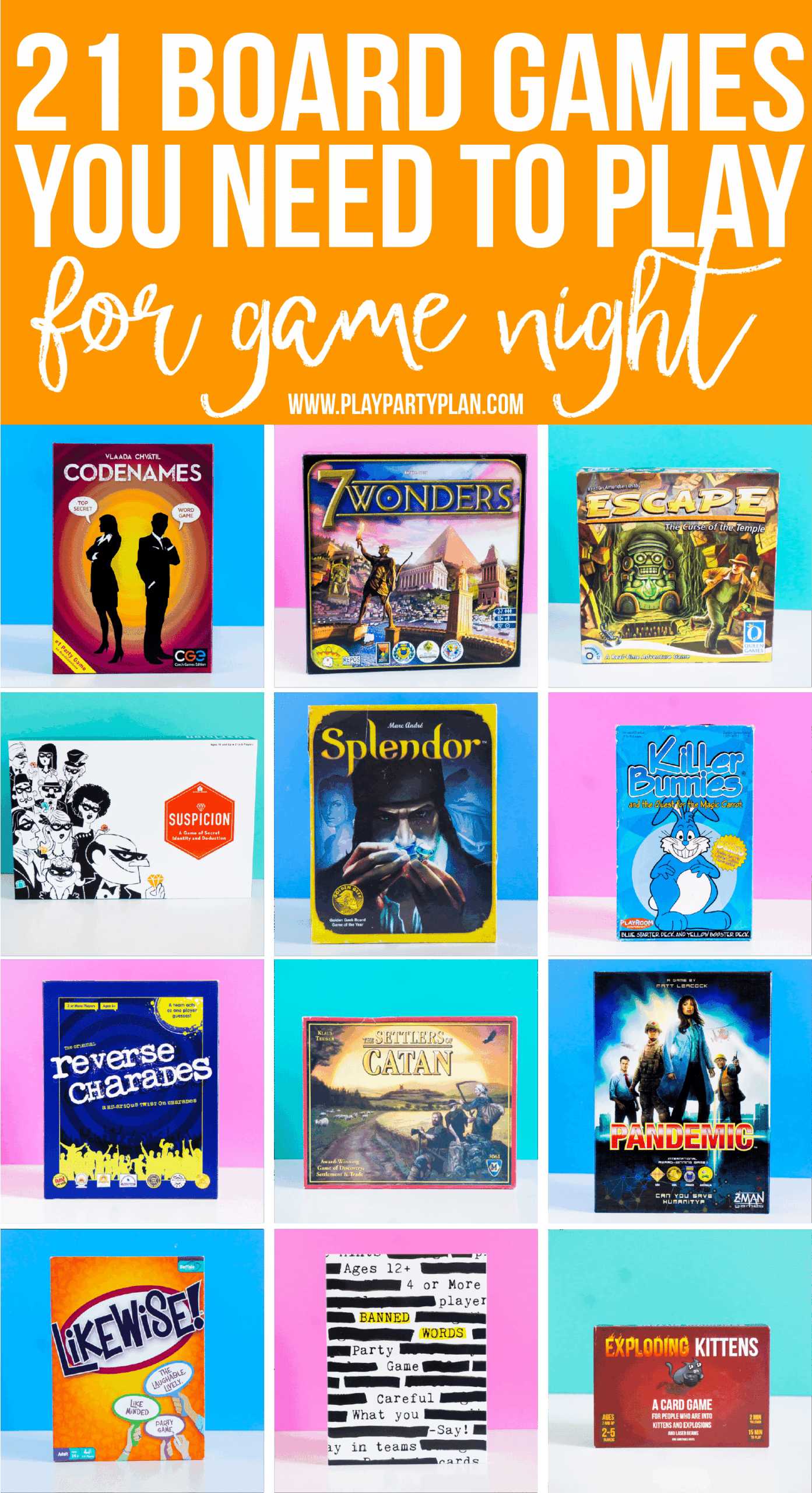 21 Fun Board Games To Rock Your Game Night Play Party Plan