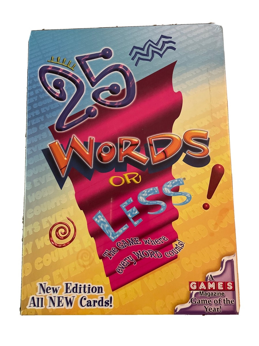 25 Words Or Less Board Game 2000 New Free Shipping Made In USA 71404310064 EBay