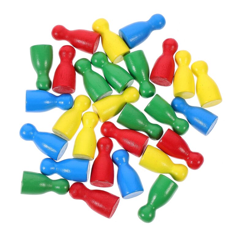 48 Pcs Pieces Jump Board Game Pawns Human Shape Wooden Chessman Flight Nail Walmart