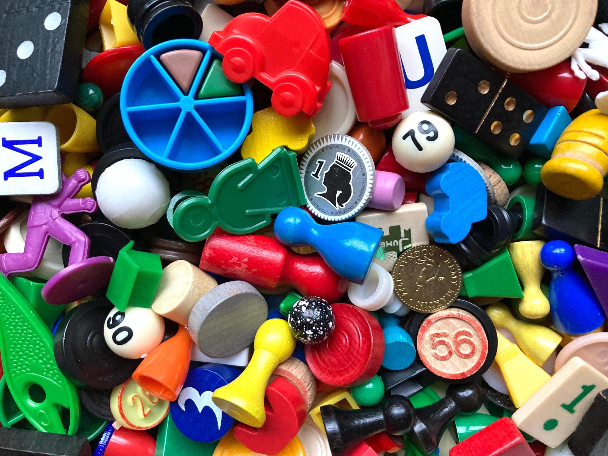 50 Game Parts Vintage Wooden And Plastic Tiles Mix Lot Includes Letters Pawns Scrabble Letters Bulk Board Game Pieces Etsy