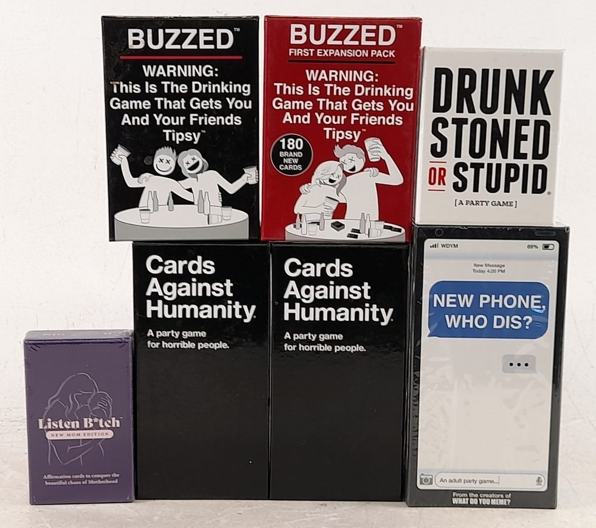 7 Assorted Card Games Buzzed Listen B tch Card Against Humanity More EBay