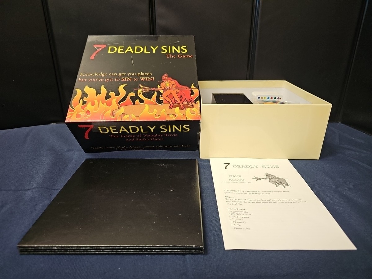 7 Deadly Sins The Game Board Game 2003 Keeper Naughty Trivia Sinful Dares Comple EBay