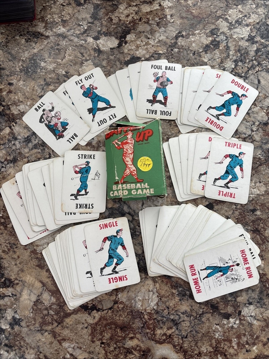 90 Card Vintage 1949 BATTER UP BASEBALL CARD Game By ED U CARDS With Box EBay