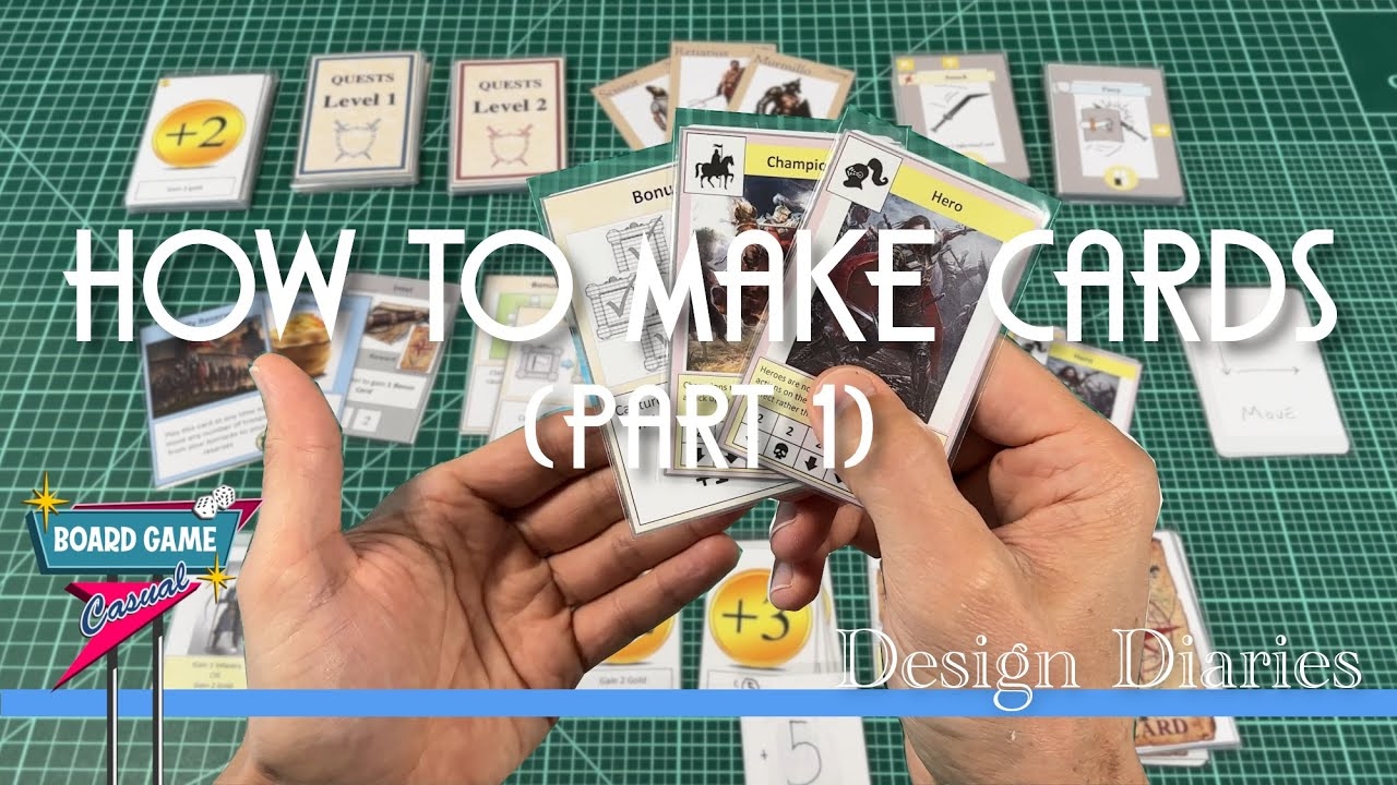 A Beginner s Guide To Making CARDS Part 1 Materials Tools Methodology BoardGameGeek