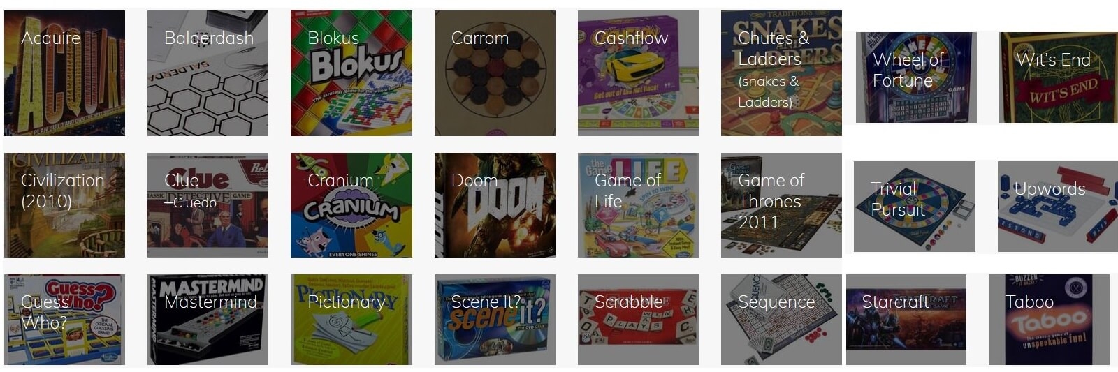 board games that start with c
