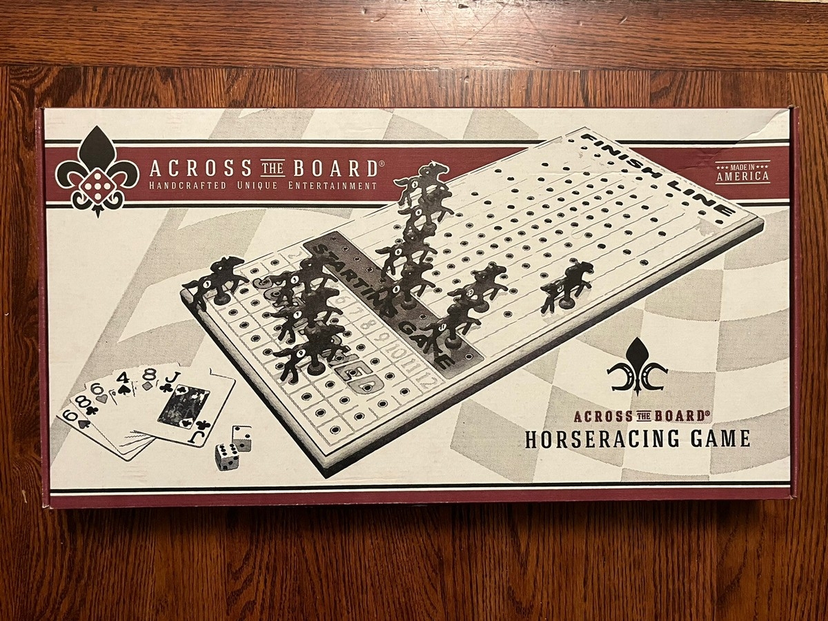 Across The Board Horse Racing Party Game Solid Maple Wood Made On USA 2007 EBay