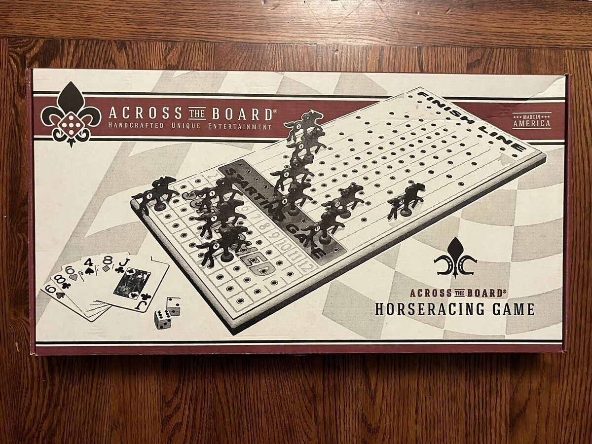 Across The Board Horse Racing Party Game Solid Maple Wood Made On USA 2007 EBay