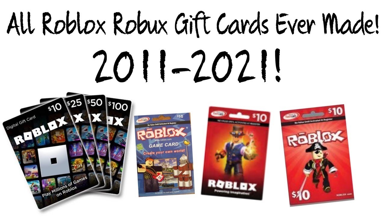 All Roblox Gift Card Ever Made From 2011 2021 YouTube