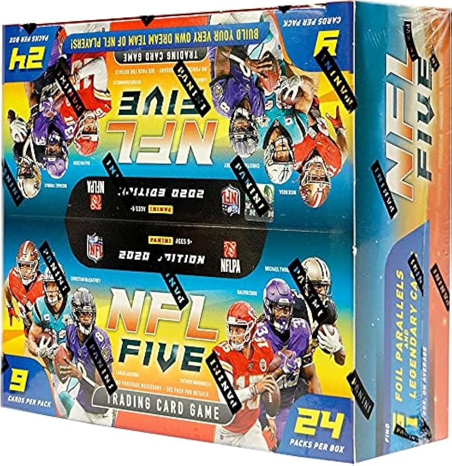 Amazon 2020 Panini NFL Five Trading Card Game Booster Factory Sealed Box 24 Packs Of 9 Cards 