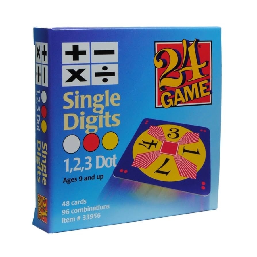 Amazon 24 Game 48 Card Deck Single Digit Cards Math Game Toys Games