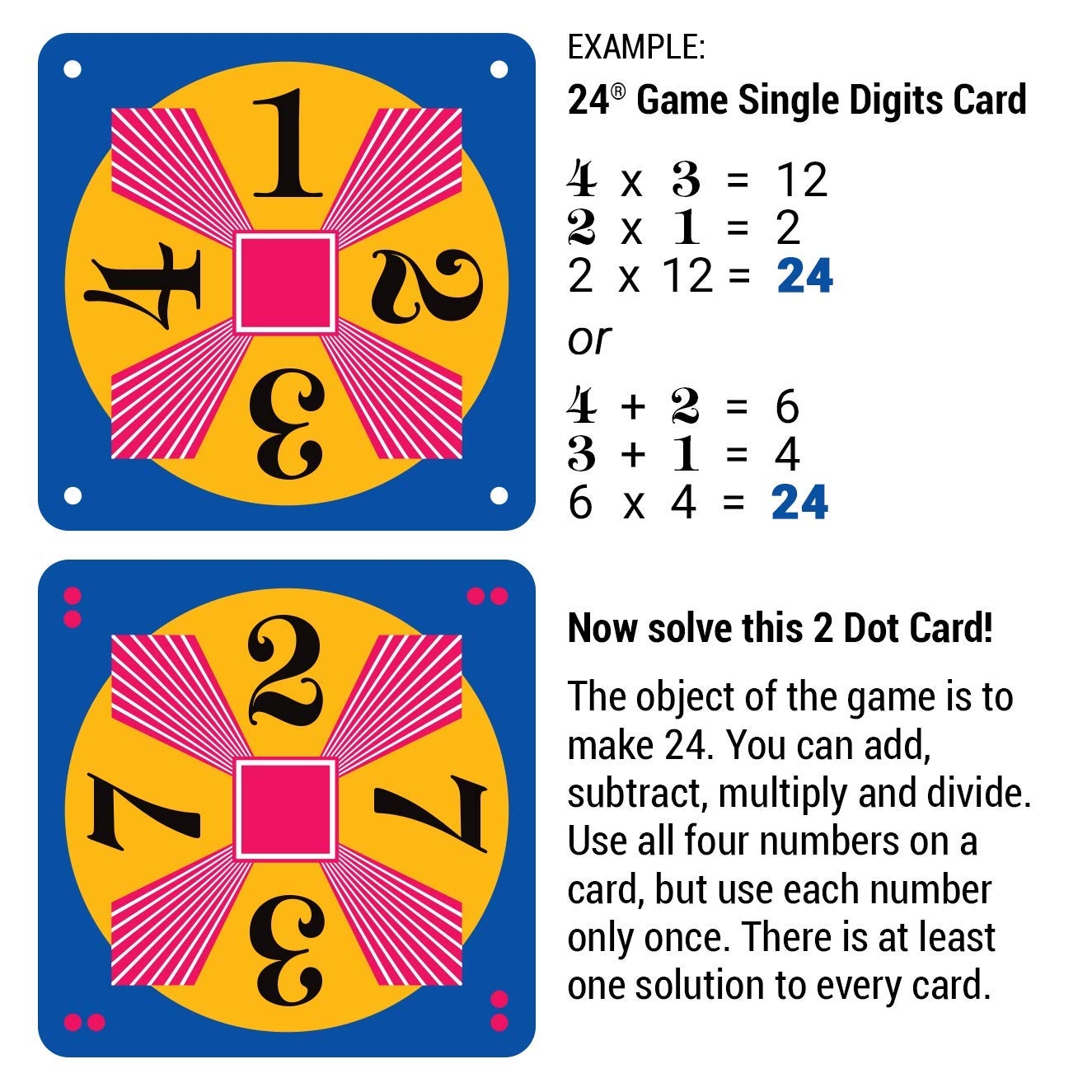 Amazon 24 GAME 96 Card Deck Integers Math Card Game Toys Games