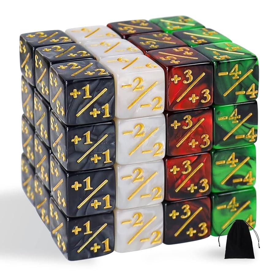 Amazon 48 Pieces MTG Counters Token Dice Magic The Gathering Glitter Sparkle Loyalty Cube Starry Marble D6 Compatible With MTG CCG Card Gaming Accessory 4 Colors Toys Games