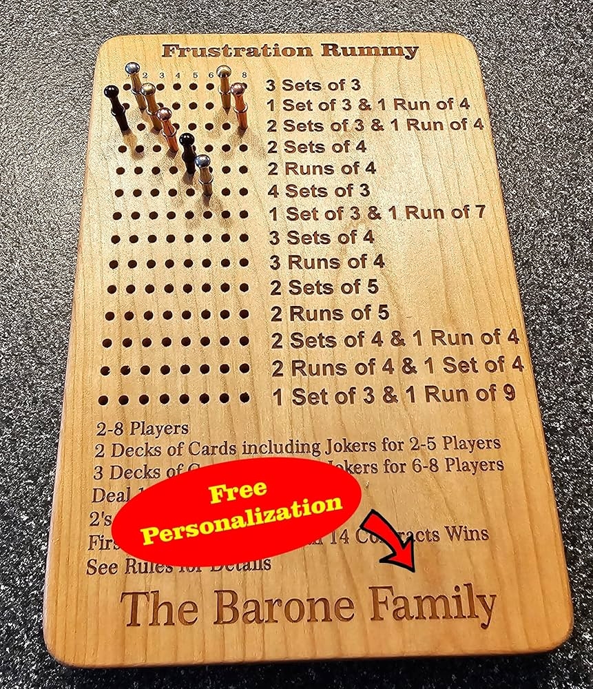 Amazon 8 Player Frustration Rummy Game Board Toys Games