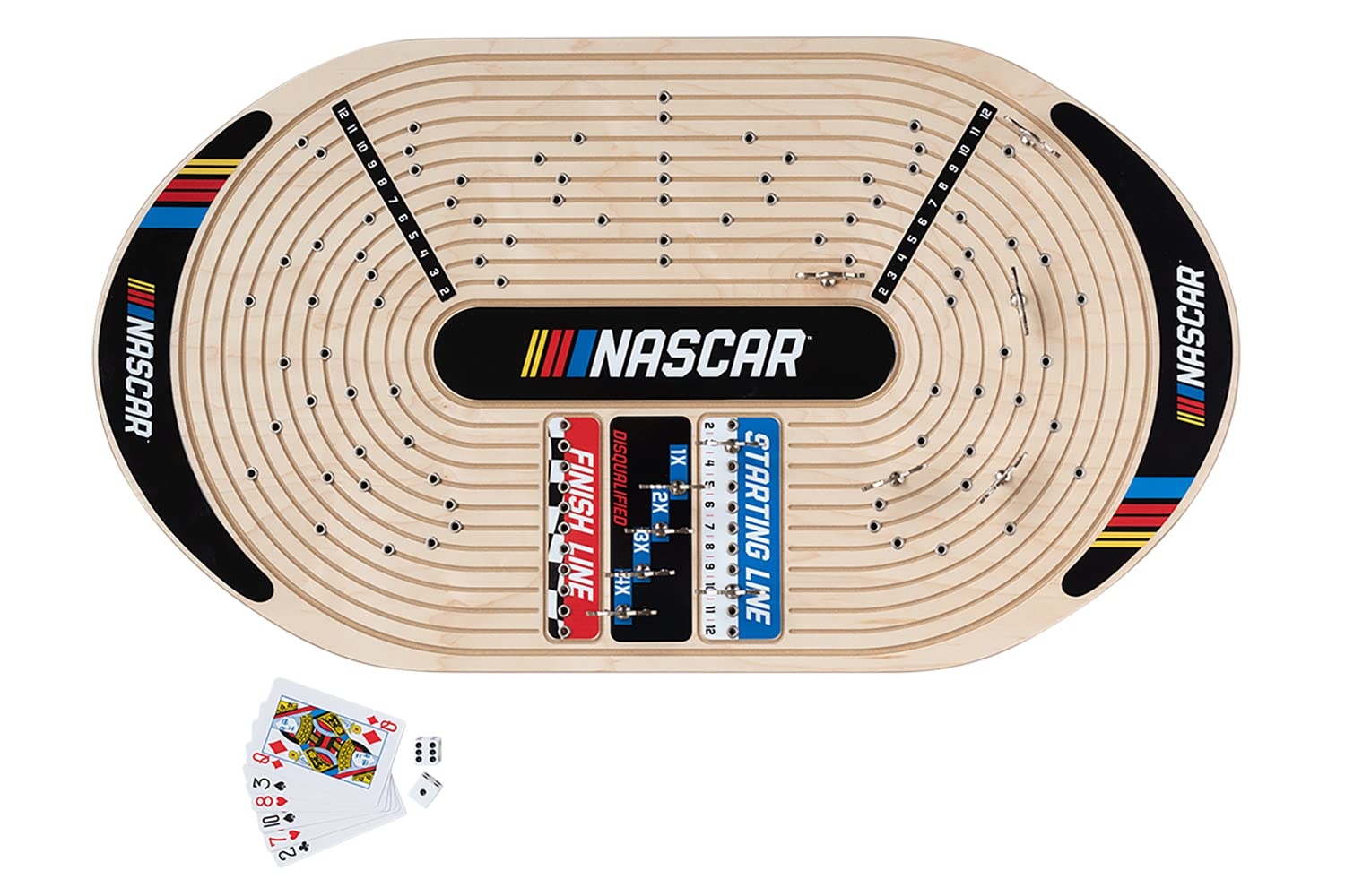 Amazon Across The Board NASCAR Car Racing Game Maple Toys Games