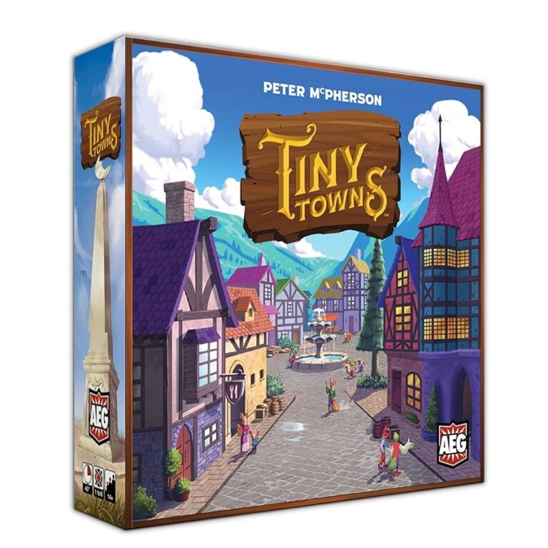 Amazon AEG Tiny Towns Award Winning Abstract Strategy Board Game Plan And Construct A Thriving Town Puzzly City Building 1 6 Players Ages 14 Toys Games
