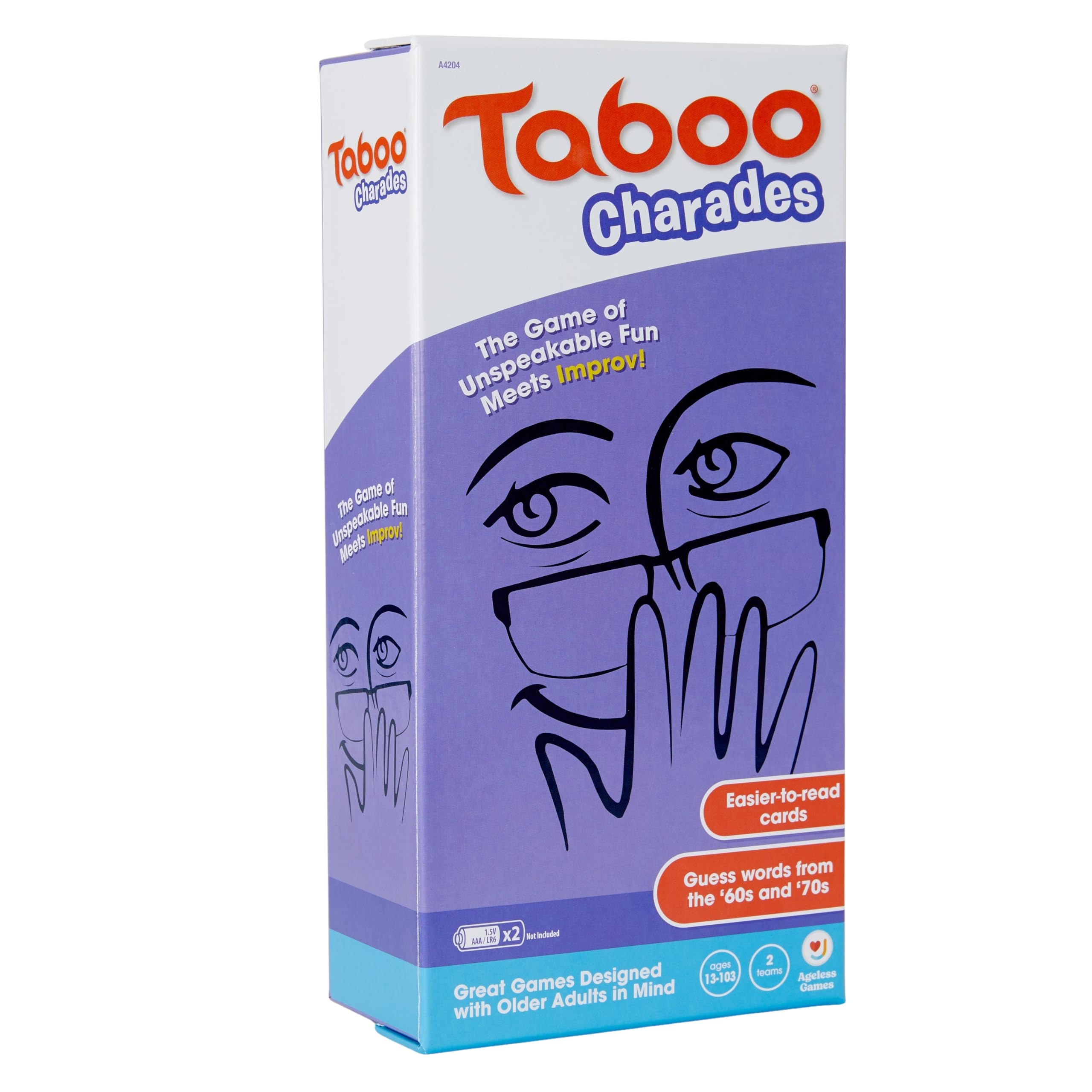 Amazon Ageless Games Taboo Charades Classic Word Guessing Charades Game For Older Adults Big Easy To Read Cards For Low Vision 80 Customizable Word Guess Cards Fun