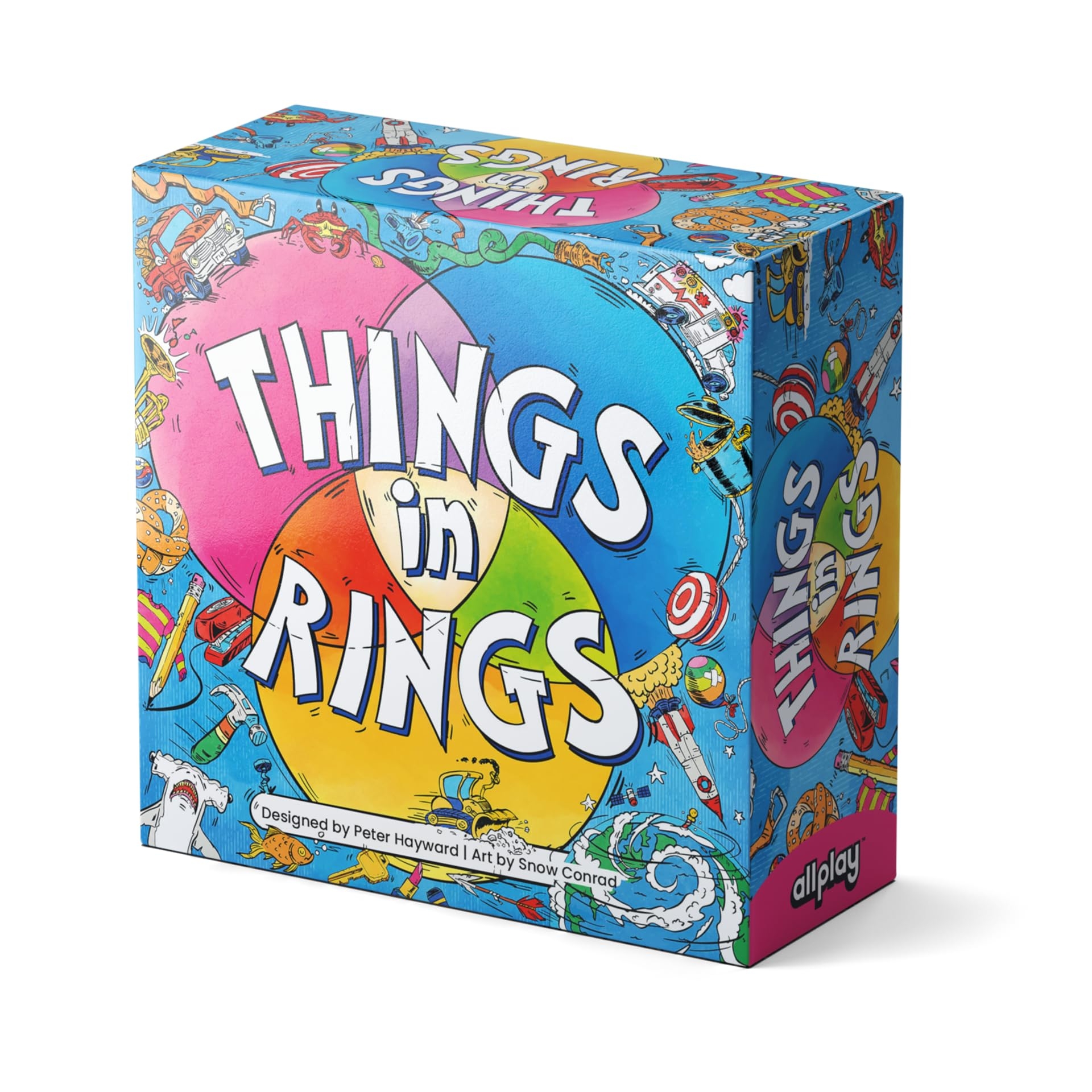 Amazon ALLPLAY Things In Rings Board Game Thinky Quick Playing Party Game For Adults And Families Logic Deduction Game 2 To 6 Players Big Fun In Small Travel