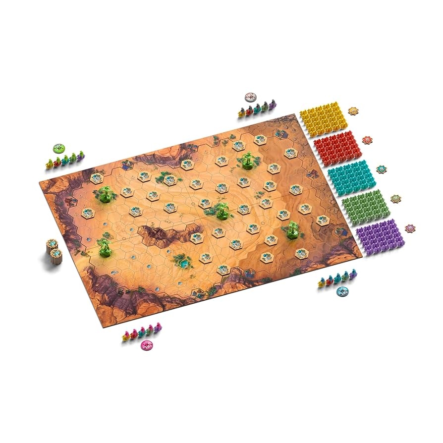 Amazon ALLPLAY Through The Desert Classic Strategy Board Game Approachable Elegant Tactical One Of The Great Strategy Board Games For Adults Also Great 2 Player Game Toys Games