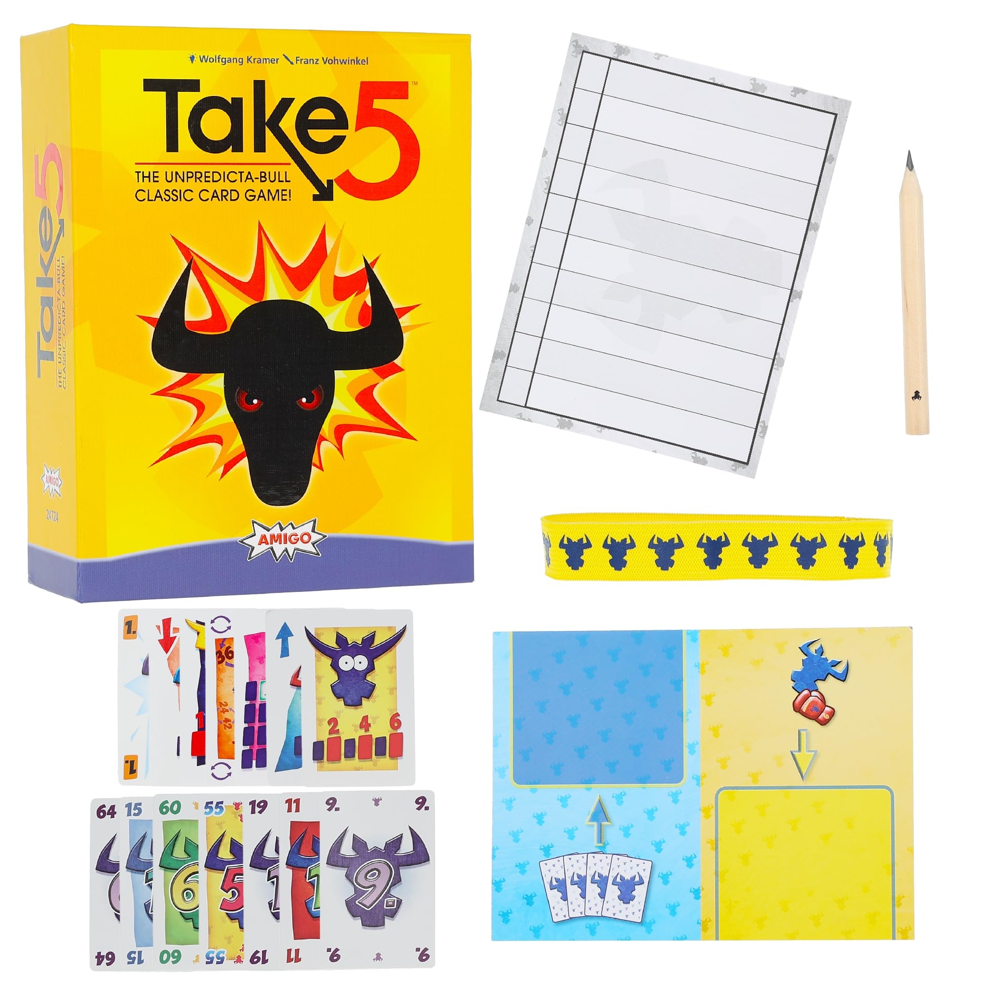 Amazon Amigo Games Take 5 Classic Card Game 30th Anniversary Edition Contains Beloved Base Game Plus Cooperative Variant Special New Cards Perfect For Family Game Night Kids Adults