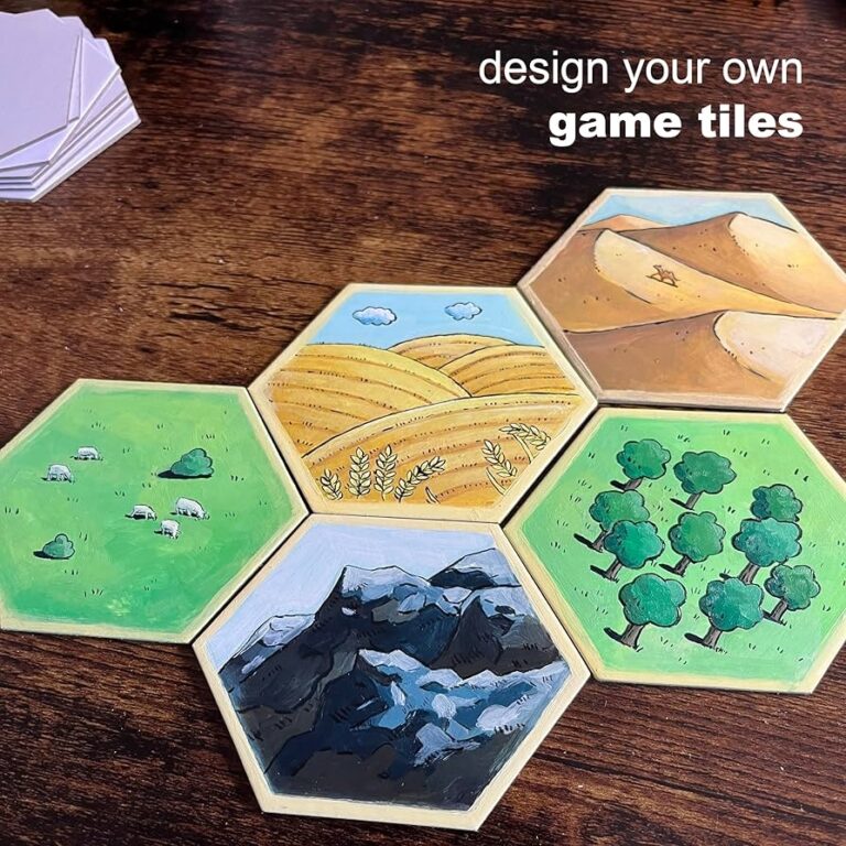 Amazon Apostrophe Games Hexagon Board Game Tiles 20Pcs Large Game Board Pieces Blank Game Board Chits Same Size As Settlers Of Catan Create Your Own Custom Tiles Toys Games