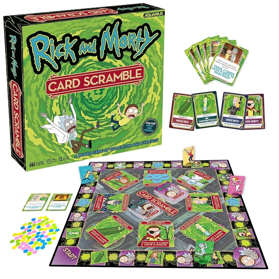 Amazon AQUARIUS Rick And Morty Card Scramble Board Game Toys Games Amazon AQUARIUS Rick And Morty Card Scramble Board Game Toys Games