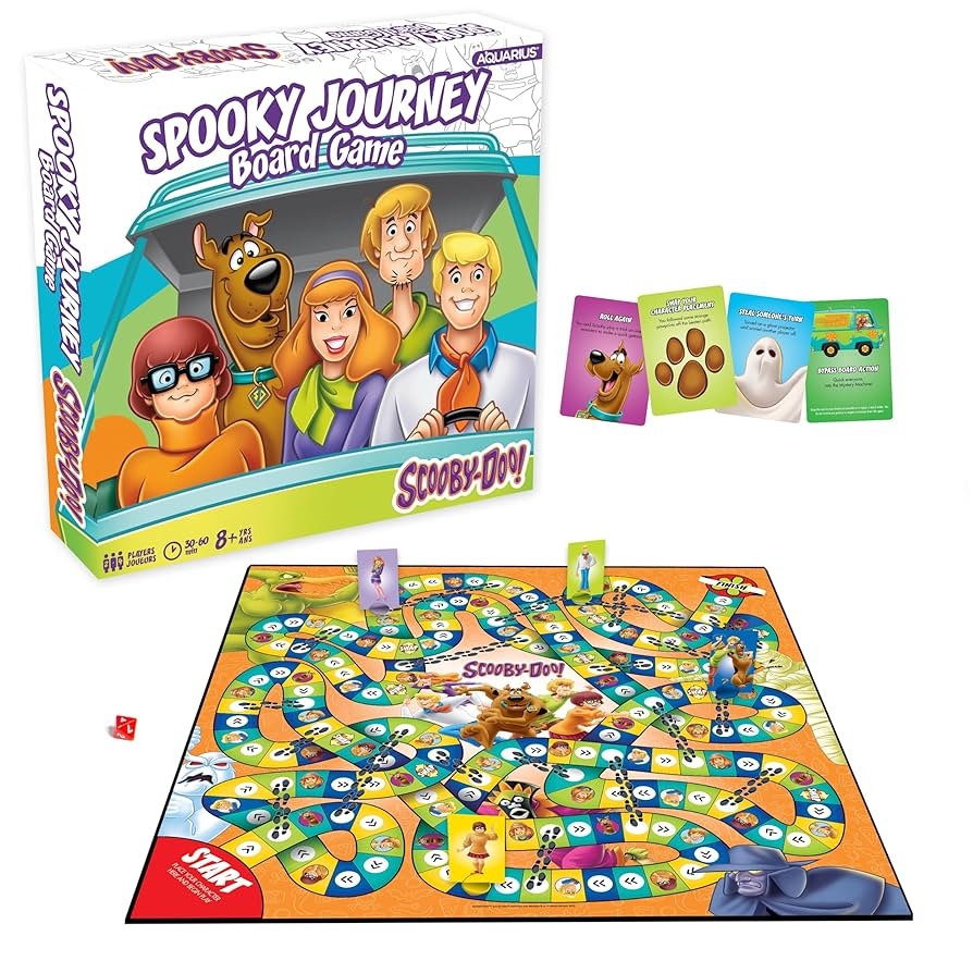 Amazon AQUARIUS Scooby Doo Journey Board Game Fun For Kids Adults Officially Licensed Scooby Doo Merchandise Collectibles 97018 Blue White Orange For 96 Months Toys Games
