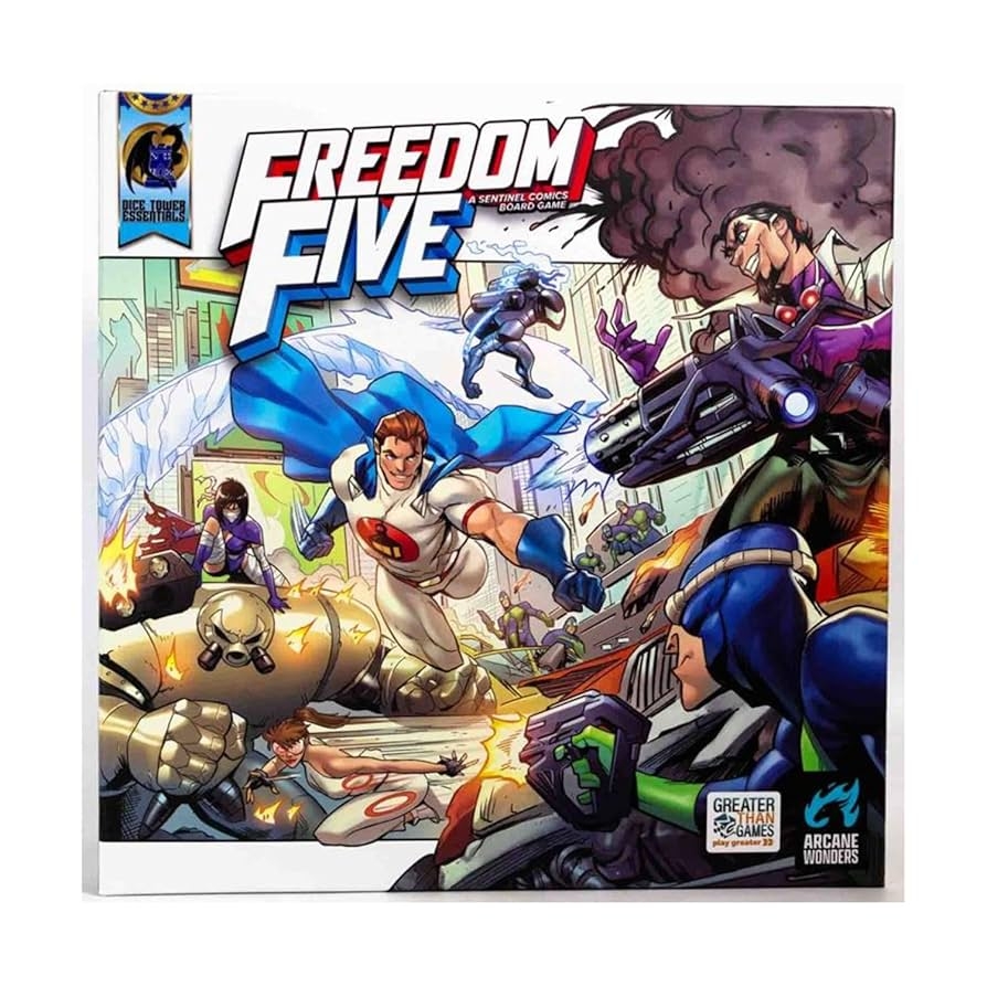 Amazon Arcane Wonders Freedom Five Sentinel Comics Board Game For Cooperative Strategy And Heroic Adventures Toys Games
