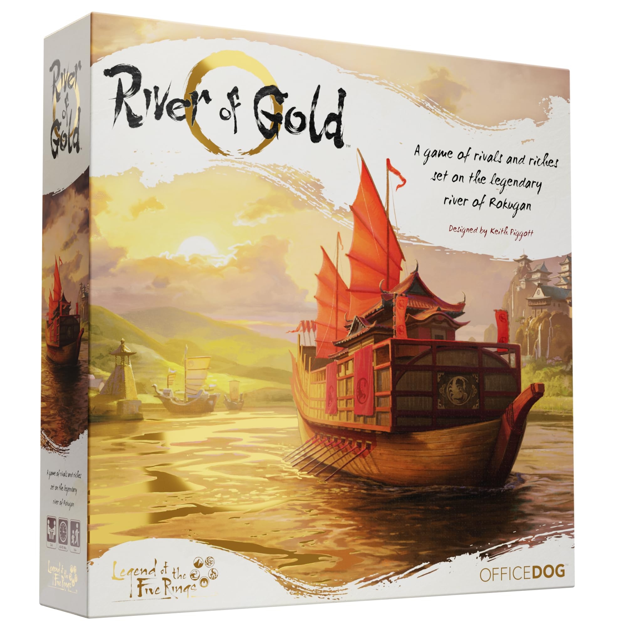 Amazon Asmodee River Of Gold Board Game Build Your Trade Empire In Legendary Rokugan Includes Patrons Mini Expansion Strategy Game For Kids Adults Ages 14 2 4 Players 60 90 Min Playtime 