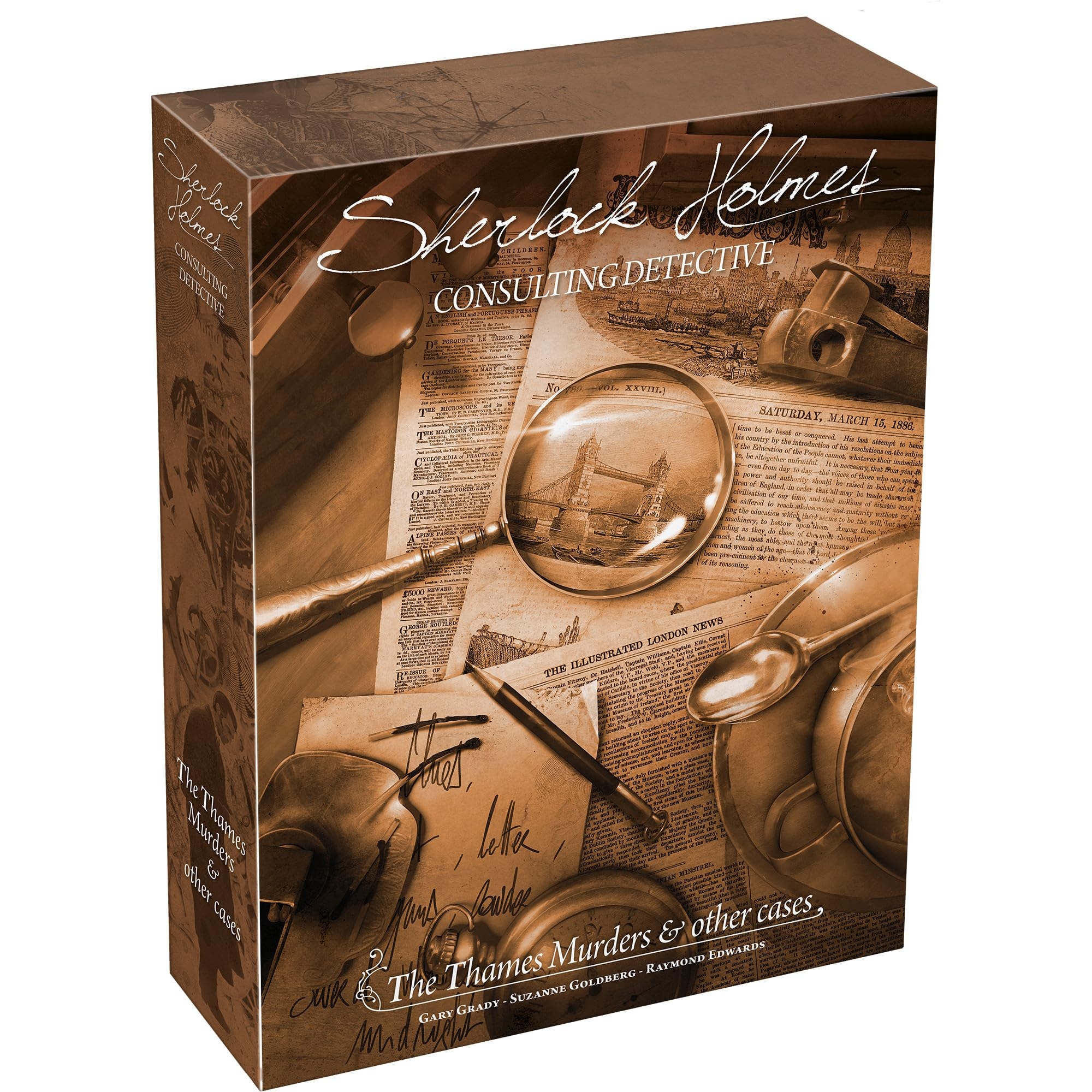 Amazon Asmodee Sherlock Holmes Consulting Detective The Thames Murders Other Cases Board Game Captivating Mystery Game For Kids Adults Ages 14 1 8 Players 90 Min Playtime Toys Games