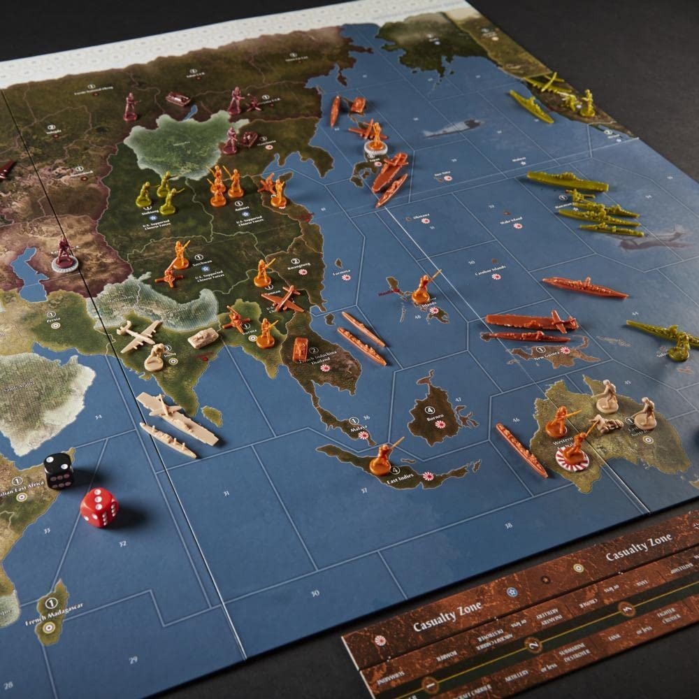 Amazon Avalon Hill Axis Allies 1942 Second Edition WWII Strategy Board Game With Extra Large Gameboard Ages 12 And Up 2 5 Players Toys Games