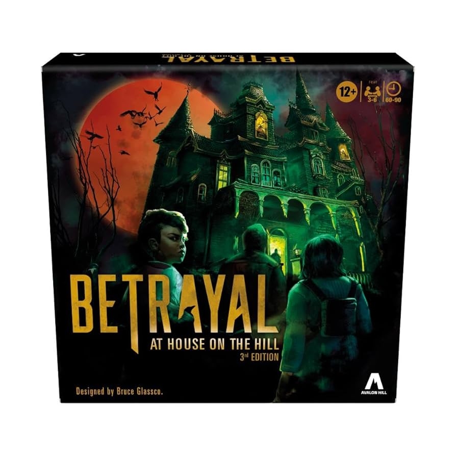 Amazon Avalon Hill Hasbro Gaming Betrayal At The House On The Hill 3rd Edition Cooperative Board Game Ages 12 And Up 3 6 Players 50 Chilling Scenarios Toys Games