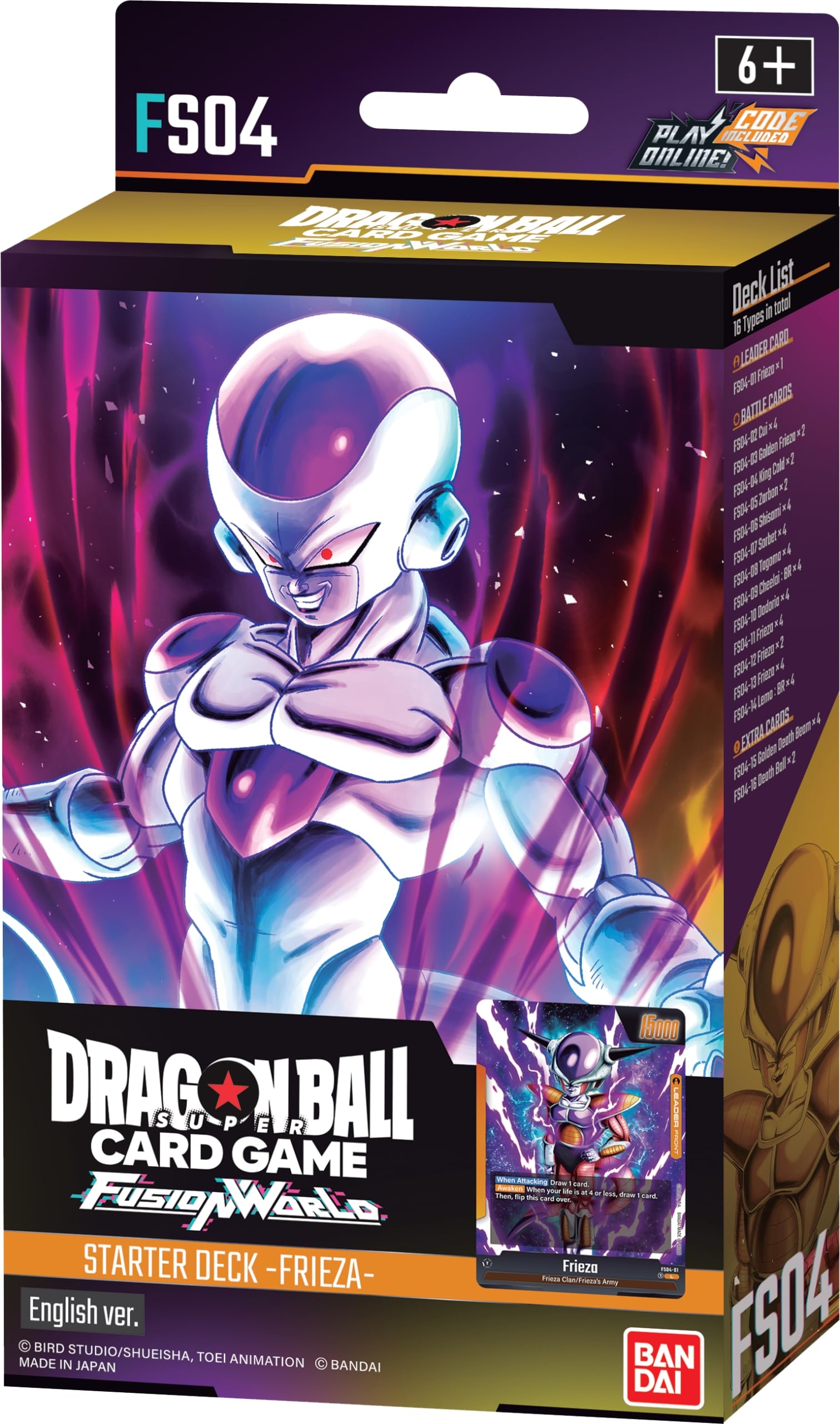 Amazon Bandai Dragon Ball Super TCG Fusion World Starter Deck Frieza Toys Games