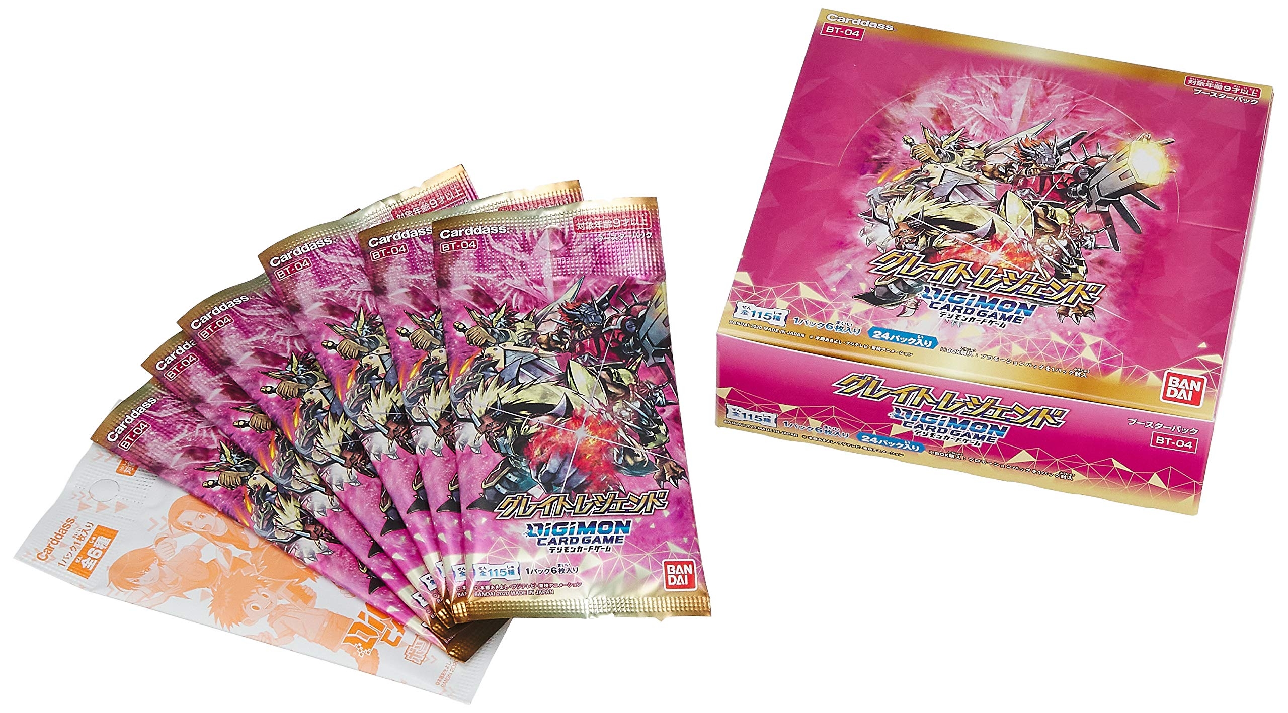 Amazon BANDAI NAMCO Entertainment Digimon Card Game Booster Gray Great Legend BT 04 Box Toys Games
