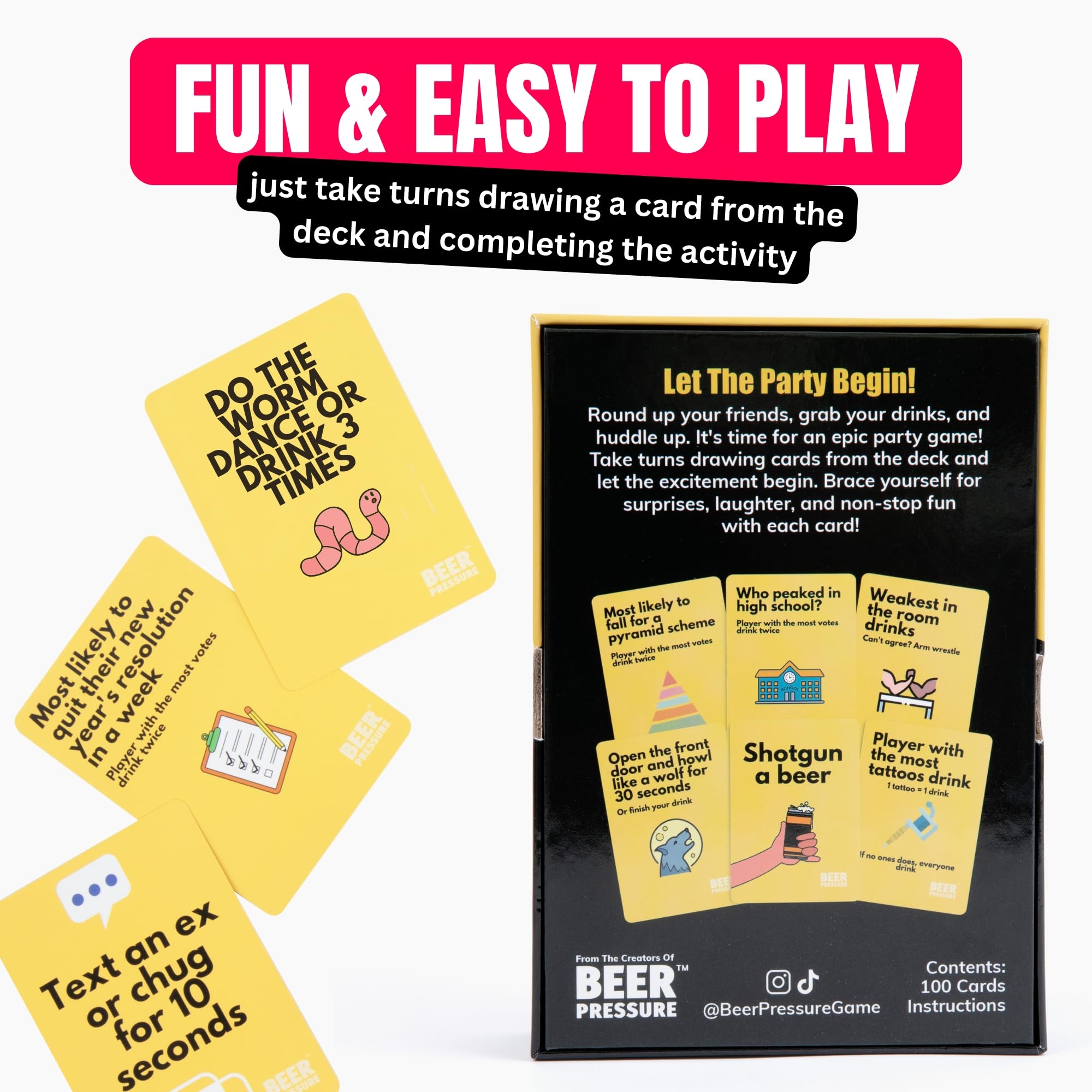 Amazon Beer Pressure Drinking Card Game For Parties Pregames And Game Nights The Perfect Party Gift Toys Games