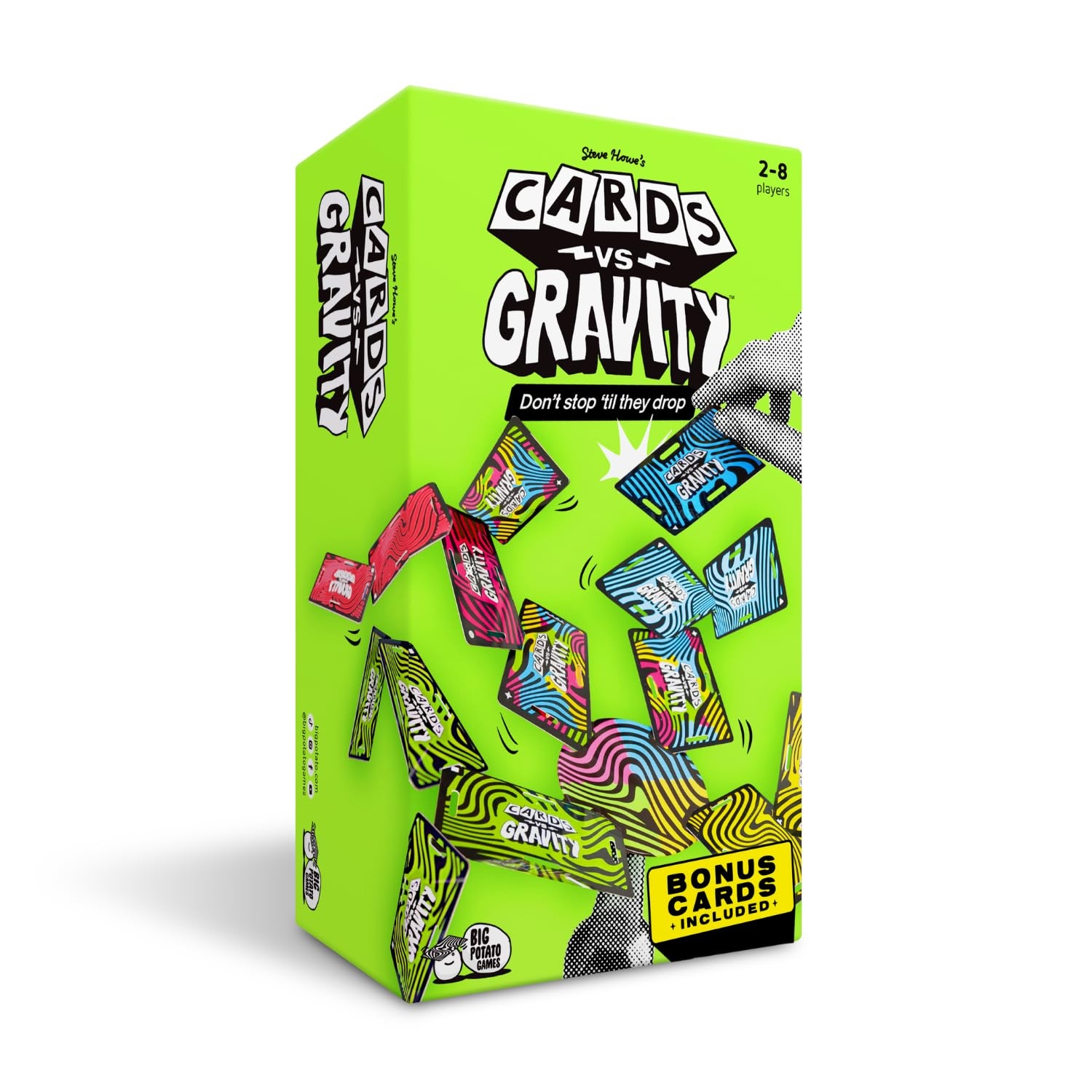 Amazon Big Potato Cards Vs Gravity Pro Ultimate Stacking Balancing Travel Game Waterproof Card Game For Camping Vacations Family Fun 2 8 Players Toys Games