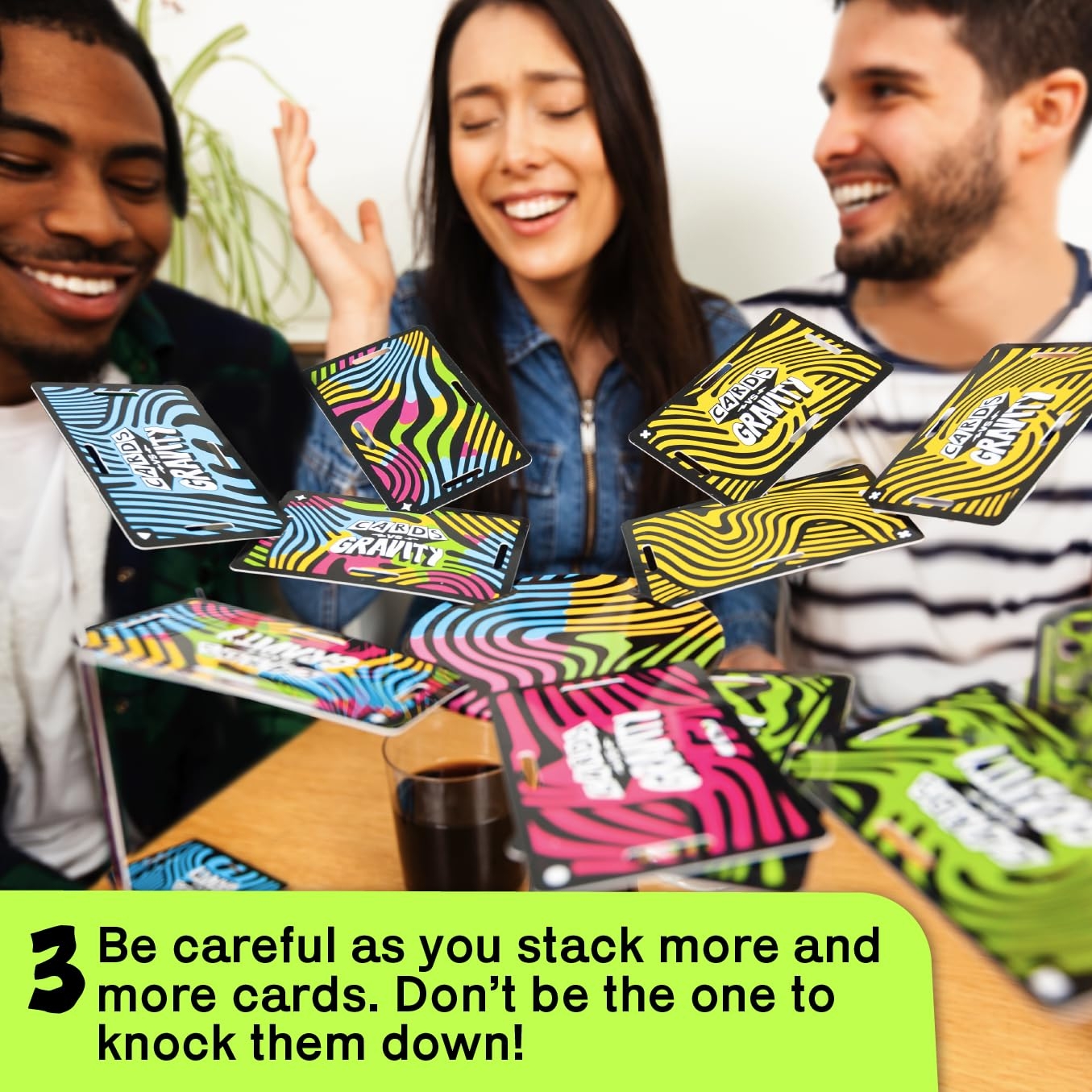 Amazon Big Potato Cards Vs Gravity Ultimate Stacking Balancing Travel Game Waterproof Card Game For Camping Vacations Family Fun 2 4 Players Toys Games