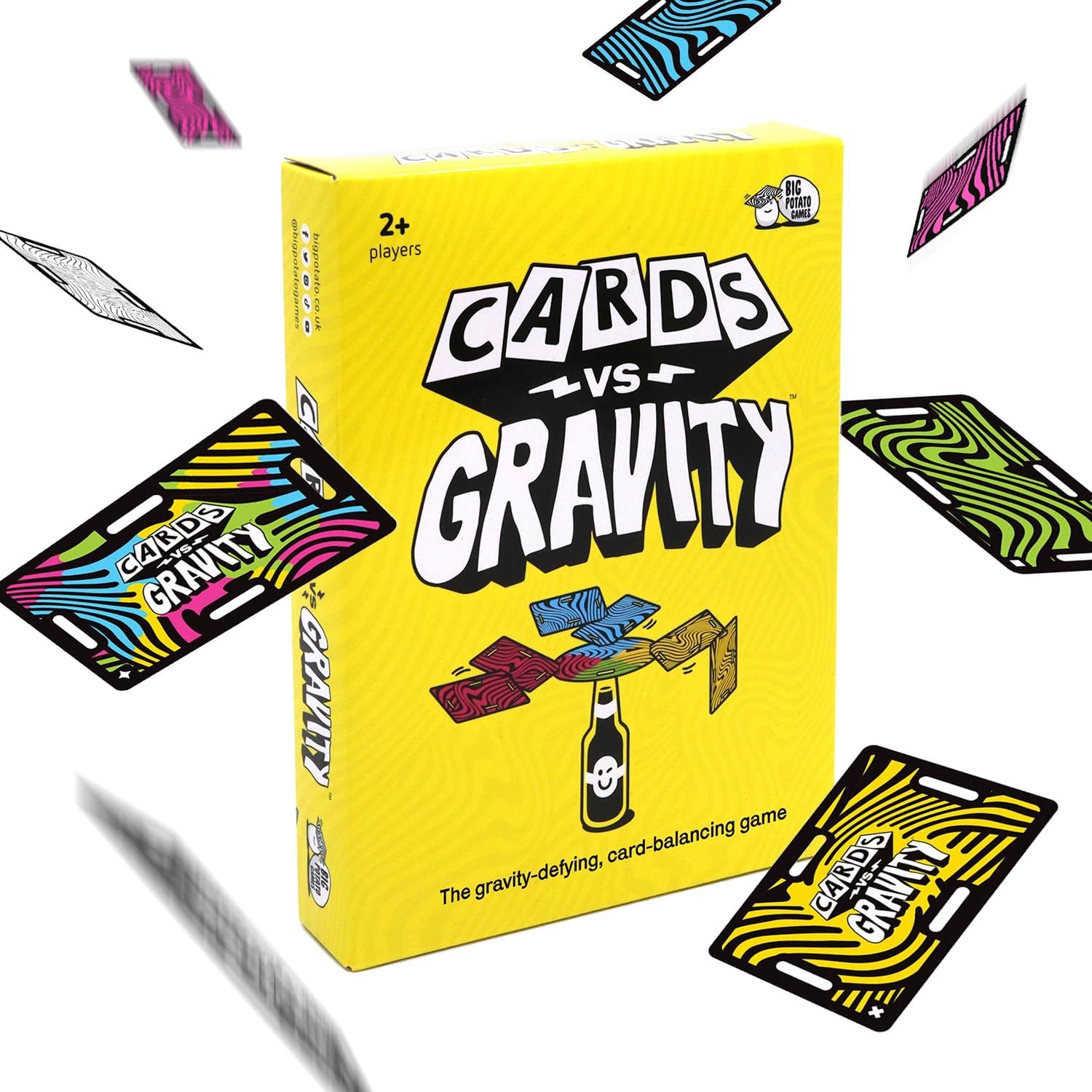 Amazon Big Potato Cards Vs Gravity Ultimate Stacking Balancing Travel Game Waterproof Card Game For Camping Vacations Family Fun 2 4 Players Toys Games