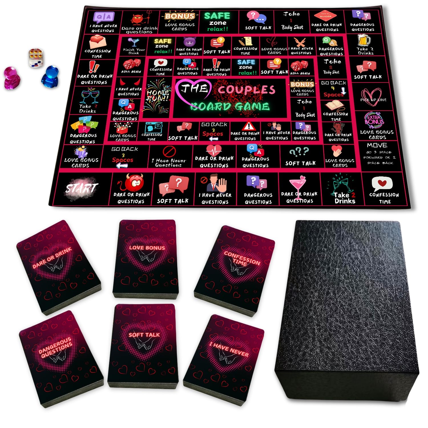 Amazon Board Game For Couples Couples Games Date Night Ideas For Him Her Girlfriend Boyfriend Wife Or Husband 210 Game Cards With Dares Talk Bonus More Birthday Anniversary Valentines Gifts Toys Games
