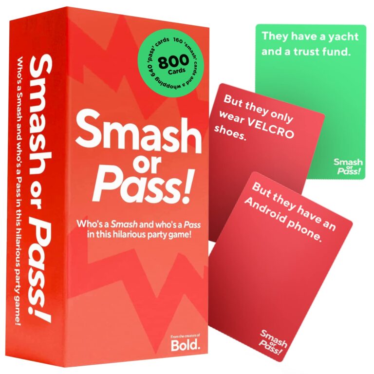 Amazon Bold Smash Or Pass The Hilarious Game Night Adult Card Game 3 20 Players Fun Card Games And Party Card Game For Adults Perfect For Girls Night Bachelorette Party 