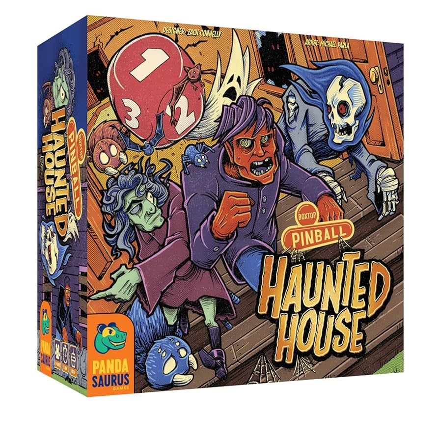 Amazon Boxtop Pinball Haunted House Exciting Family Pinball Adventure Fun Monster Themed Tabletop Game For Kids Adults Ages 8 1 4 Players 15 Minute Playtime Made By Pandasaurus Games Sports Outdoors