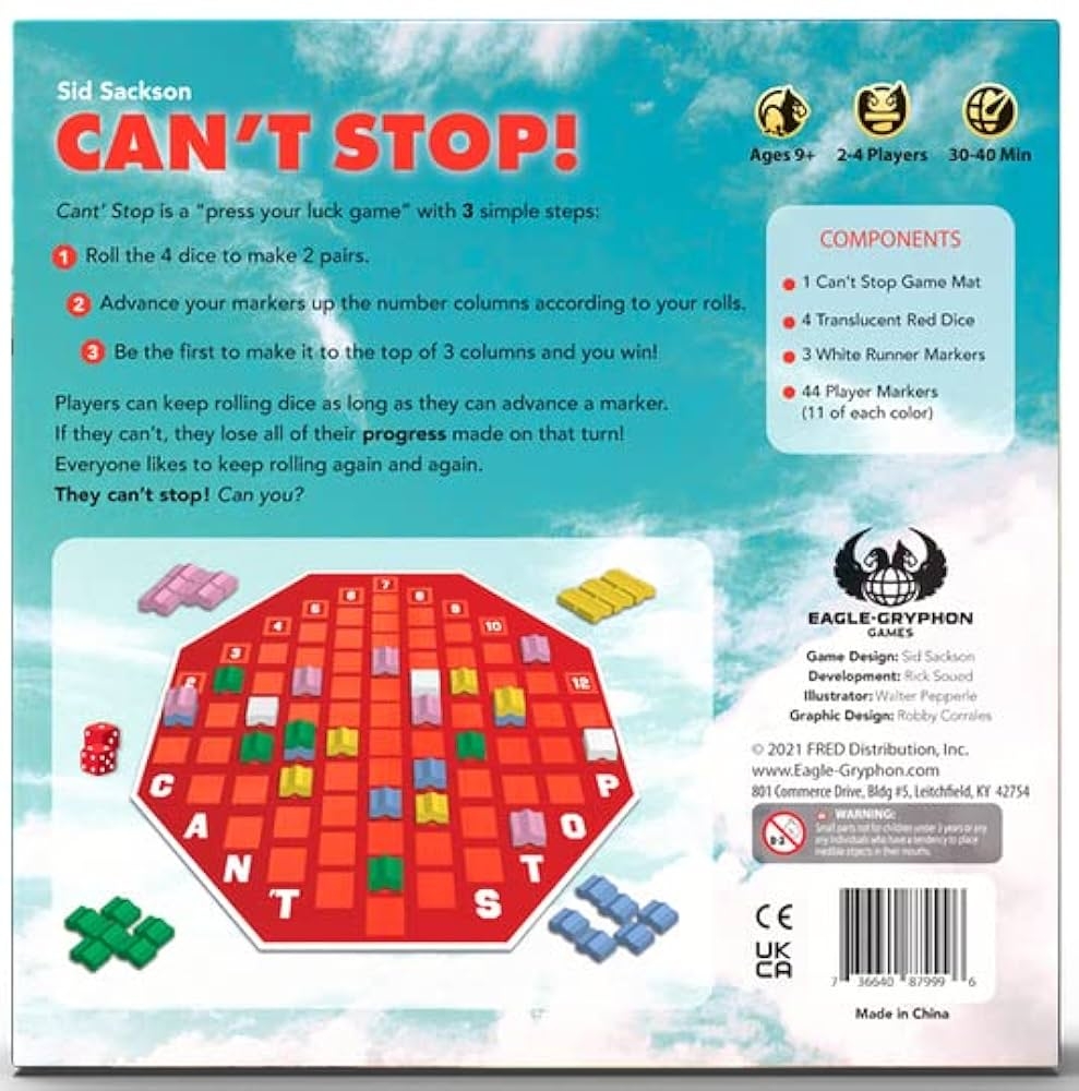 Amazon Can t Stop Board Game Office Products